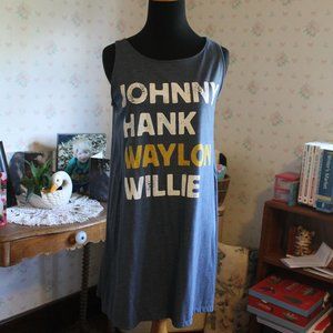 Instant Message Tank Dress, Classic Country Fans Only, Size Small